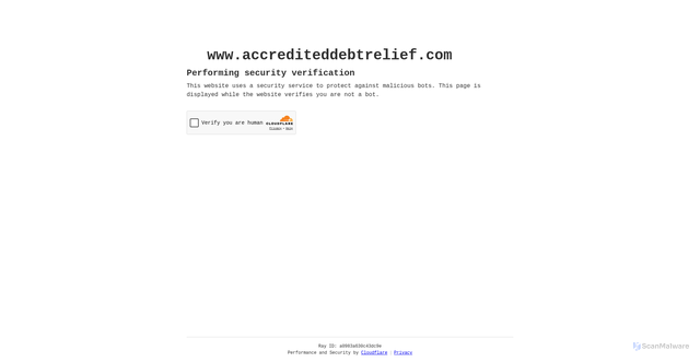 Security scan screenshot of https://www.accrediteddebtrelief.com/