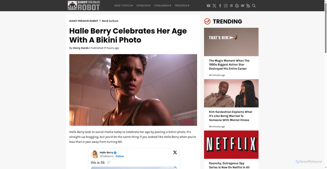 Security scan screenshot of https://www.giantfreakinrobot.com/cltr/halle-berry-bikini-age.html