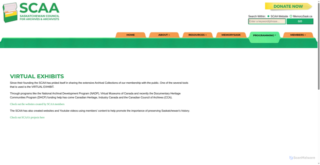 Security scan screenshot of https://digital.scaa.sk.ca