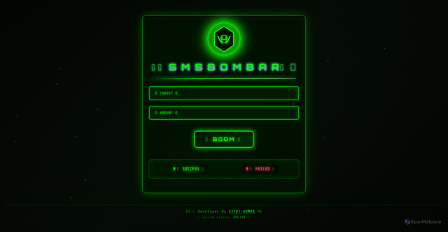 Security scan screenshot of https://smsbomber0-d622k7j7du.edgeone.app/