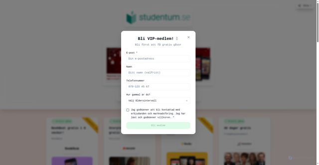 Security scan screenshot of https://myvaluevault.se/studentum