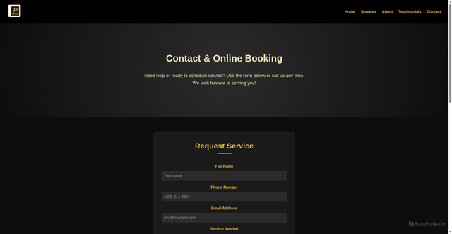 Security scan screenshot of https://plumbingbyparagon.com/contact