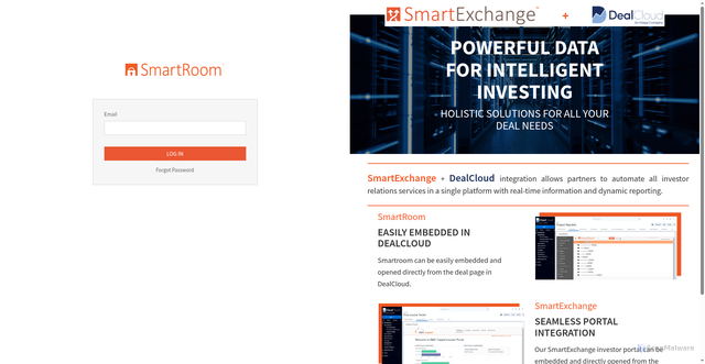 Security scan screenshot of https://secure.smartroom.com