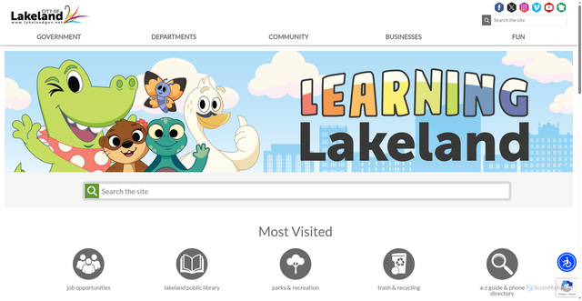 Security scan screenshot of https://www.lakelandgov.net/