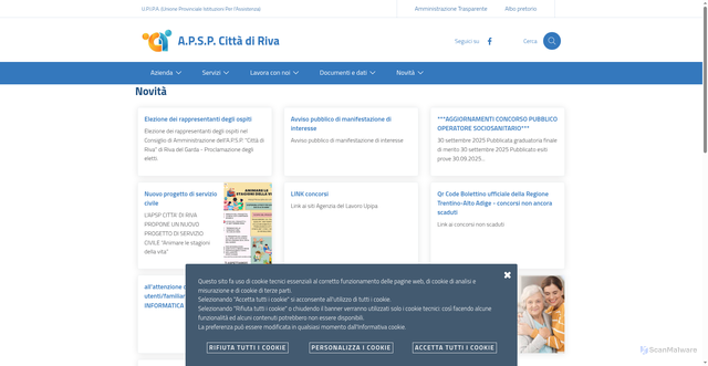 Security scan screenshot of https://www.csarivadelgarda.com/