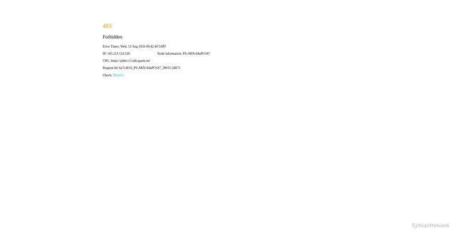 Security scan screenshot of https://pdds-c1-cdn.quark.cn