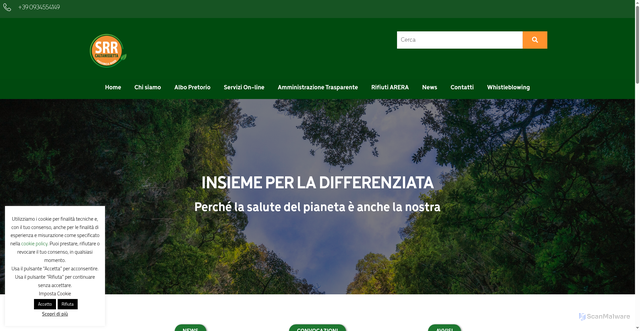 Security scan screenshot of https://www.srrcaltanissettaprovincianord.it/