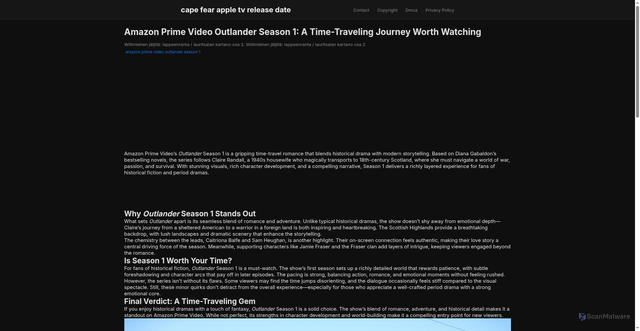 Security scan screenshot of https://ourgoodplaceblog-dpezbq43v6jp.edgeone.app/amazon-prime-video-outlander-season-1.html