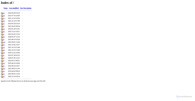 Security scan screenshot of https://cdn.boost-your-app.com/