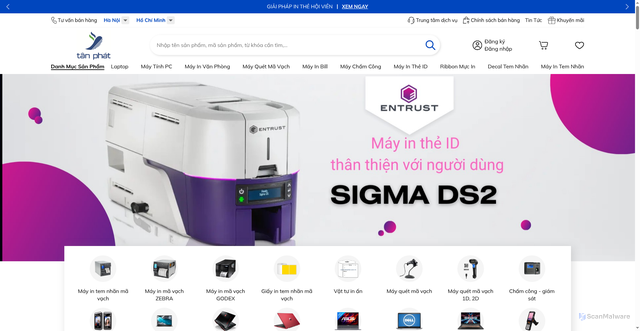 Security scan screenshot of https://tanphat.com.vn