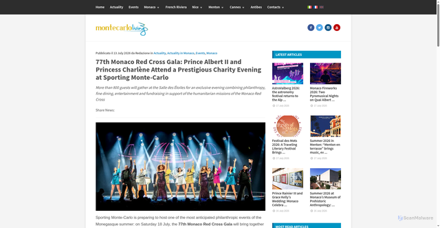 Security scan screenshot of https://montecarloliving.com/en/actuality/77th-monaco-red-cross-gala-prince-albert-ii-and-princess-charlene-attend-prestigious-charity-evening-at-sporting-monte-carlo-32490/