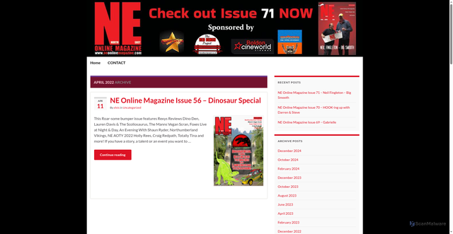 Security scan screenshot of https://neonlinemagazine.com/2022/04/