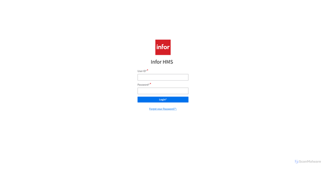 Security scan screenshot of https://hmsweb.hms.inforcloudsuite.com