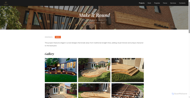 Security scan screenshot of https://ykwoodworking.pages.dev/projects/make-it-round.html