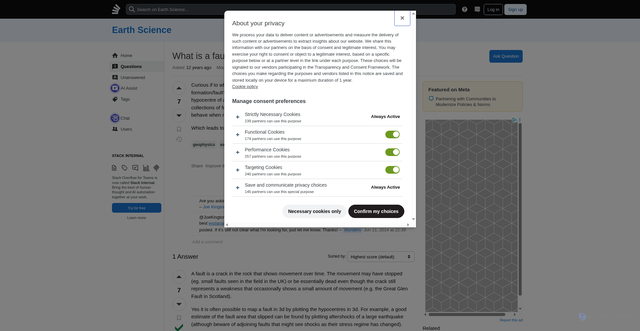 Security scan screenshot of https://earthscience.stackexchange.com/questions/2102/what-is-a-fault