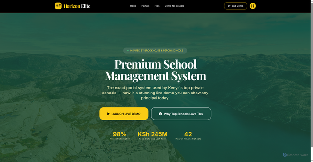 Security scan screenshot of https://schooldemo-9xv49zxi8y.edgeone.app/