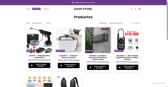 Security scan screenshot of https://koopstoreonline.com/collections/all