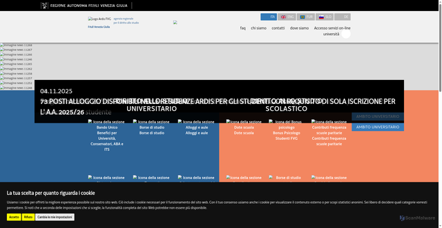 Security scan screenshot of https://www.ardis.fvg.it/