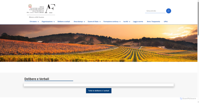 Security scan screenshot of https://www.agronomipisa.it