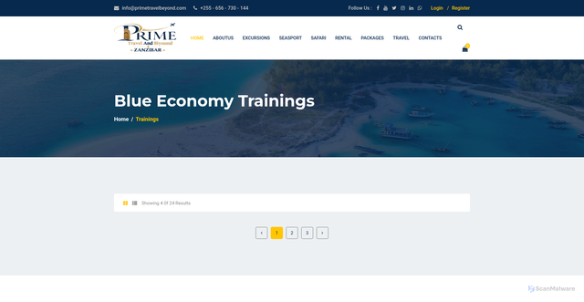 Security scan screenshot of http://primetravelbeyond.com/seasport.php