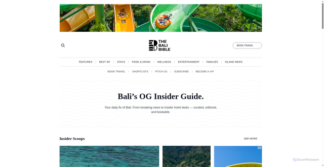 Security scan screenshot of https://www.thebalibible.com/