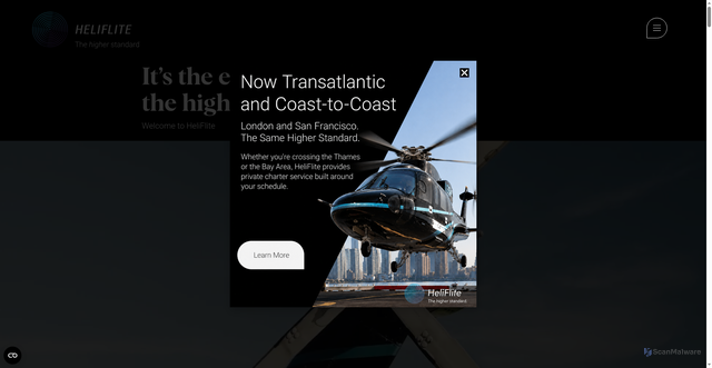 Security scan screenshot of https://www.heliflite.com/