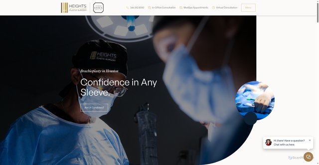 Security scan screenshot of https://heightsplasticsurgeryhouston.com/services/brachioplasty-in-houston/