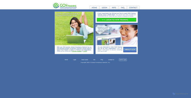 Security scan screenshot of https://gcntraining.com