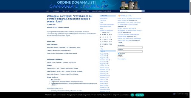 Security scan screenshot of https://www.albodoganalistinapoli.it