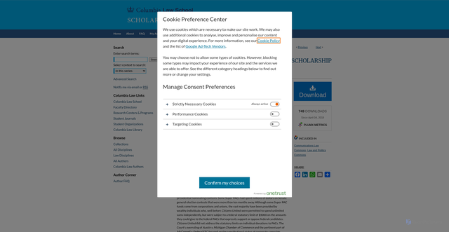 Security scan screenshot of https://scholarship.law.columbia.edu/faculty_scholarship/910/