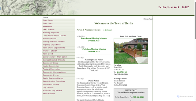 Security scan screenshot of https://berlinnyus.gov/