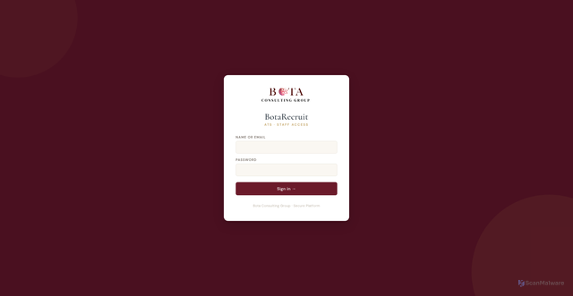 Security scan screenshot of http://botaconsultinggroup.pages.dev/