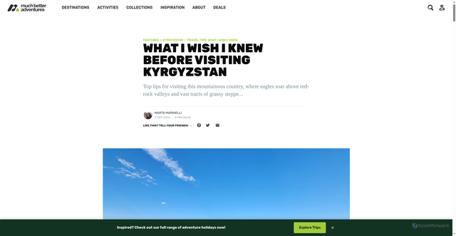 Security scan screenshot of https://www.muchbetteradventures.com/magazine/kyrgyzstan-travel-tips/
