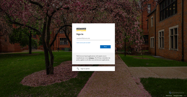 Security scan screenshot of https://uwm.sis.wisconsin.edu