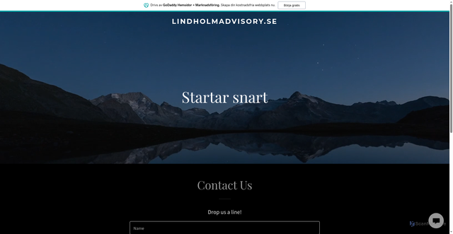Security scan screenshot of https://lindholmadvisory.se