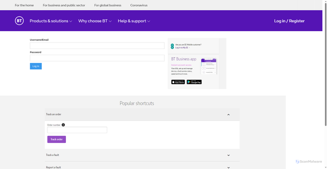 Security scan screenshot of https://btbusiness-d60f9c.webflow.io/