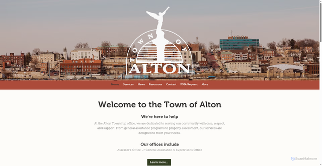 Security scan screenshot of https://www.altontownshipil.gov/