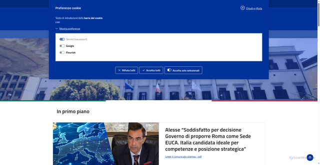 Security scan screenshot of https://www.adm.gov.it/portale/