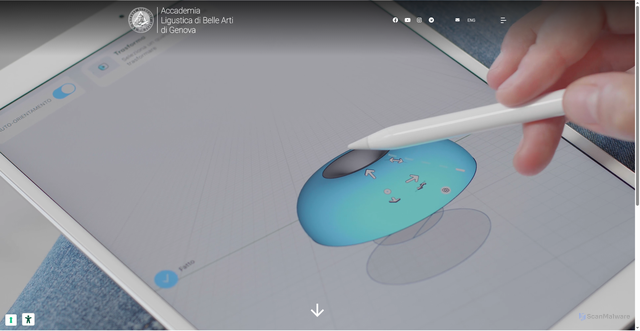 Security scan screenshot of https://www.accademialigustica.it/
