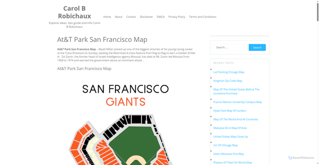 Security scan screenshot of https://carolbrobichauxb.pages.dev/zikmt-att-park-san-francisco-map-pkjkd/