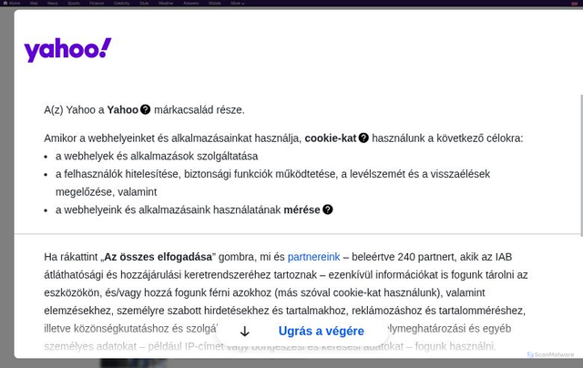 Security scan screenshot of https://apple-finance.query.yahoo.com/