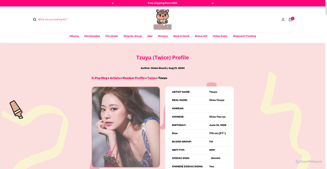 Security scan screenshot of https://nolae.eu/blogs/kunstler/tzuyu-twice-profil
