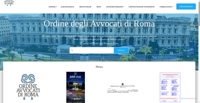 Security scan screenshot of https://www.ordineavvocatiroma.it