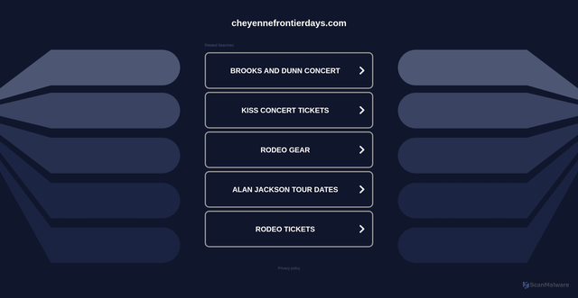 Security scan screenshot of https://cheyennefrontierdays.com/