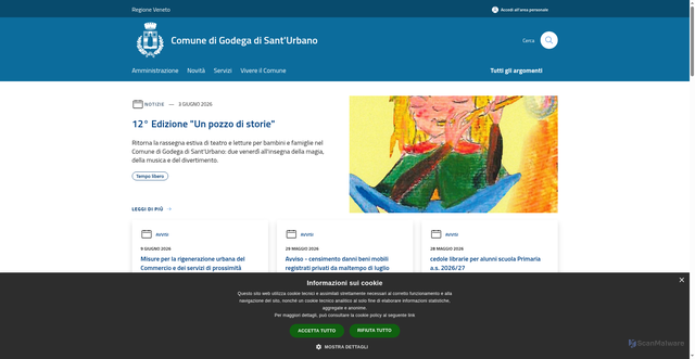 Security scan screenshot of https://www.comunegodega.tv.it