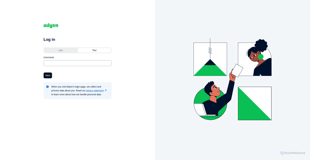 Security scan screenshot of https://ca-test.adyen.com