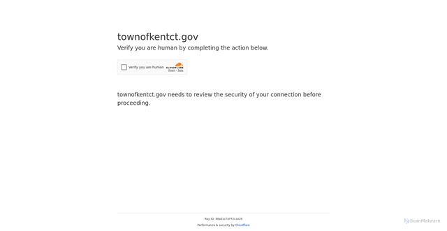 Security scan screenshot of https://townofkentct.gov/