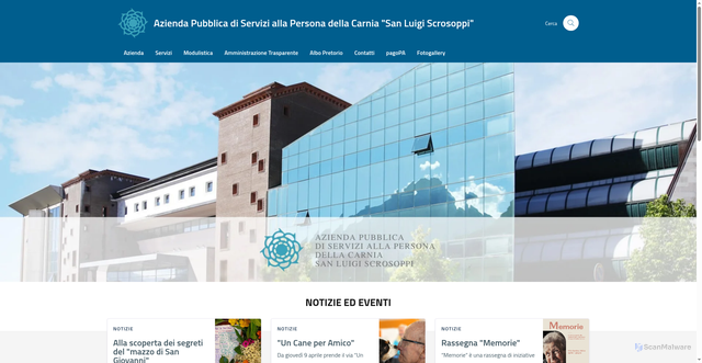 Security scan screenshot of https://www.aspcarnia.it
