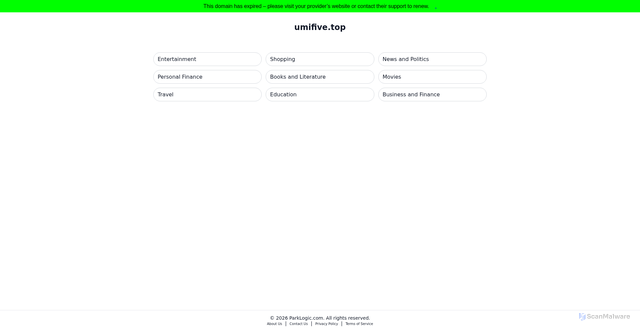 Security scan screenshot of https://umifive.top