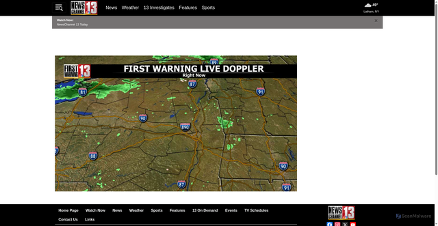 Security scan screenshot of https://wnyt.com/severe-weather-alerts/
